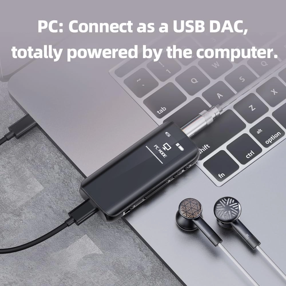FiiO BTR15 Headphone Amps Bluetooth 5.1 Receiver High Resolution 384K/32Bit Native DSD256 USB DAC Supports LDAC/aptX HD/MQA for Smartphones/PC/Car/Home Audio (Blue)