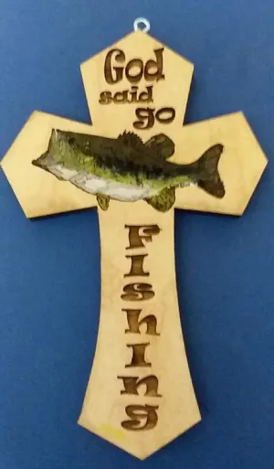 fish, fish cross, x-mini, wooden cross, small cross