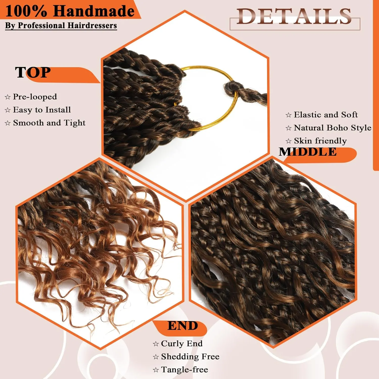 Flagship Goddess Box Braids Crochet Hair, 12 Inch Boho Braids for Black Women,9 Packs Boho Crochet Hair for Black Women,Bohomian Pre looped Hair Extension-T30