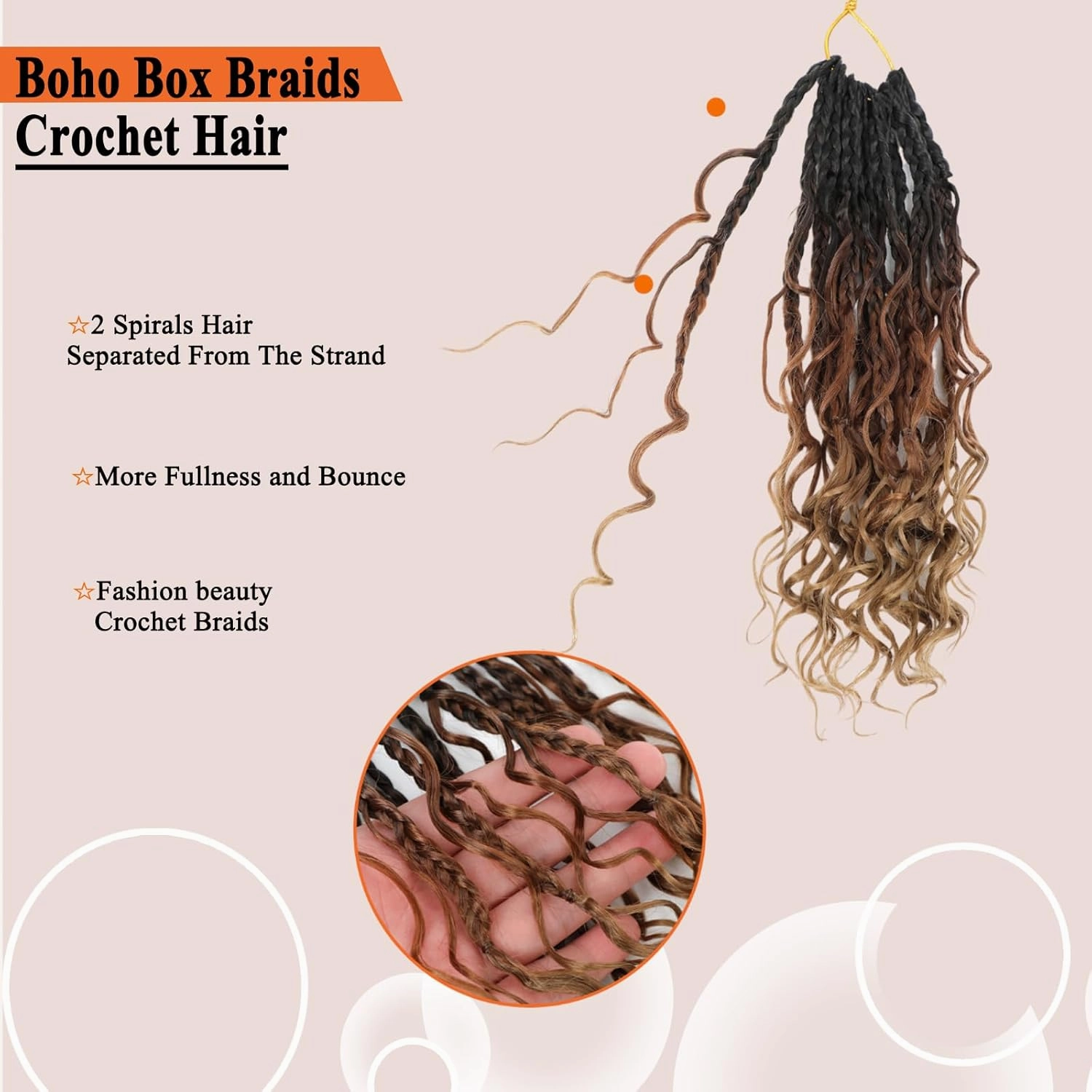 Flagship 10 Inch 9 Packs Boho Crochet Braids with Curly Ends Crochet Hair for Black Women,Short Ombre 3Tone Bohomian Curly Box Braids Crochet Hair Extensions-1B/30/27