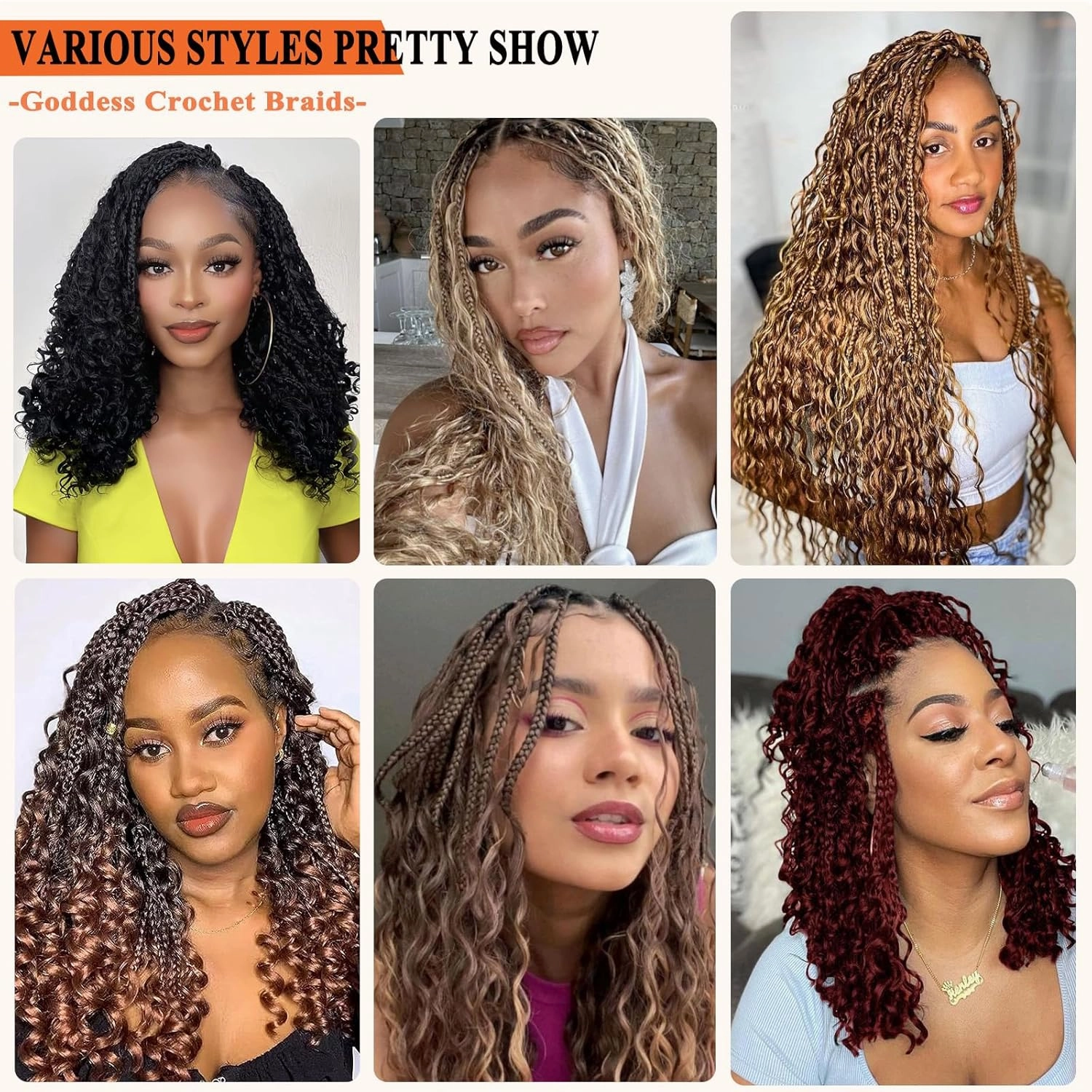 Flagship 10 Inch 9 Packs Boho Crochet Braids with Curly Ends Crochet Hair for Black Women,Short Ombre Bohomian Curly Box Braids Crochet Hair Extensions for Braids-T27