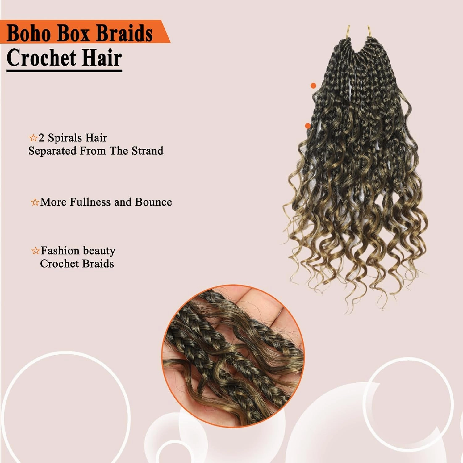 Flagship 10 Inch 9 Packs Boho Crochet Braids with Curly Ends Crochet Hair for Black Women,Short Ombre Bohomian Curly Box Braids Crochet Hair Extensions for Braids-T27