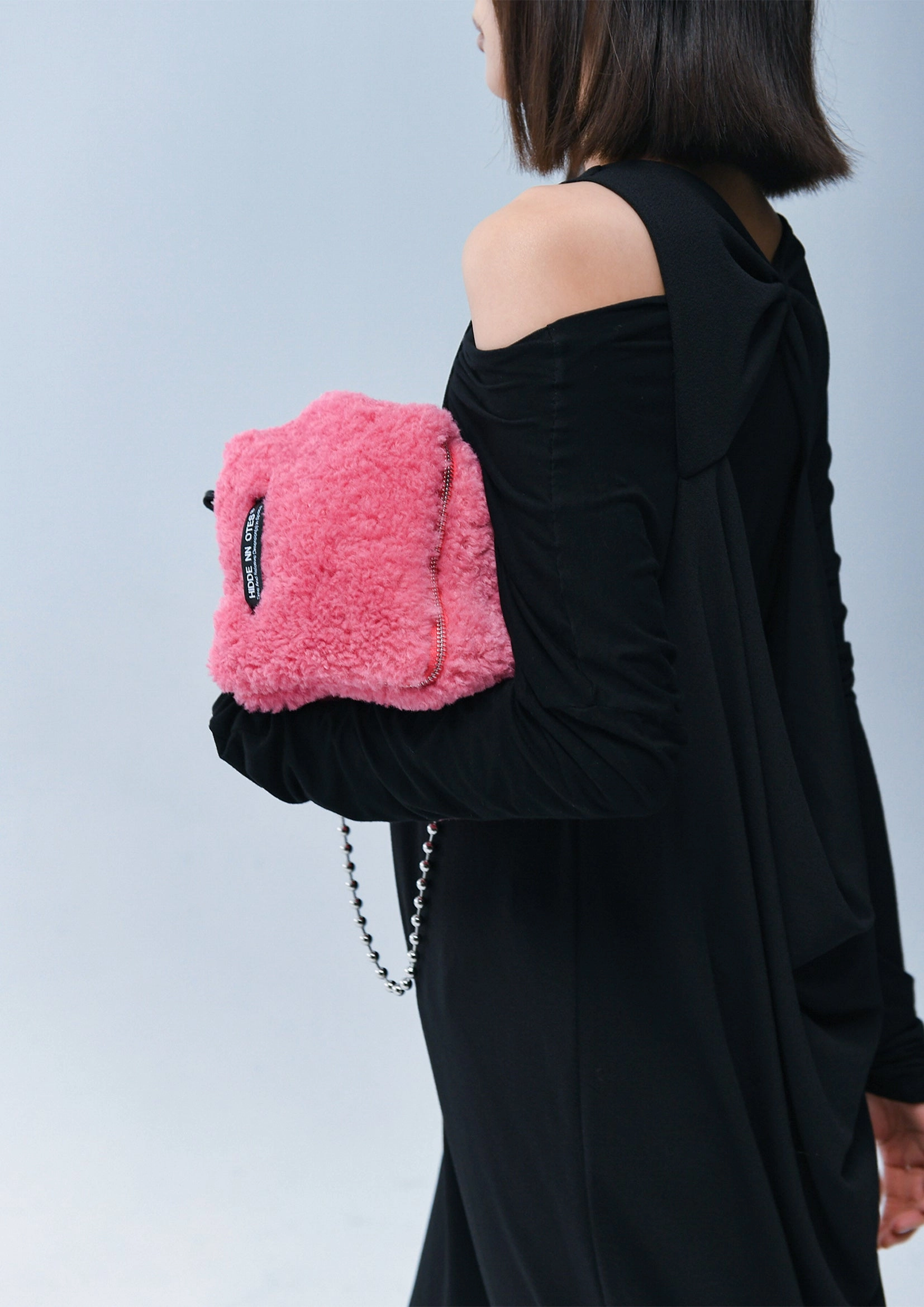 Fluffy multiway cube bag - pink