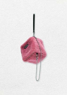 Fluffy multiway cube bag - pink