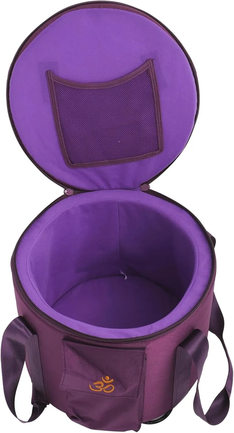 FMTY 12inch Carrying Bag for crystal singing bowl for Meditation, Yoga, Spiritual Healing travel bag for Crystal sound healing bowl… (12Inch, Purple)