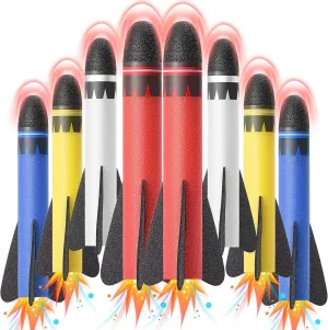Foam Flying Toys Refills 8 Pack Replacement Foam Flying Compatible with Popular Toys Flying Launchers for Kids Outdoor Toy Easter Birthday Gifts for Kids Boys
