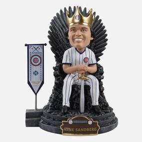 FOCO Ryne Sandberg Chicago Cubs Game of Thrones Legend Iron Throne Bobblehead MLB