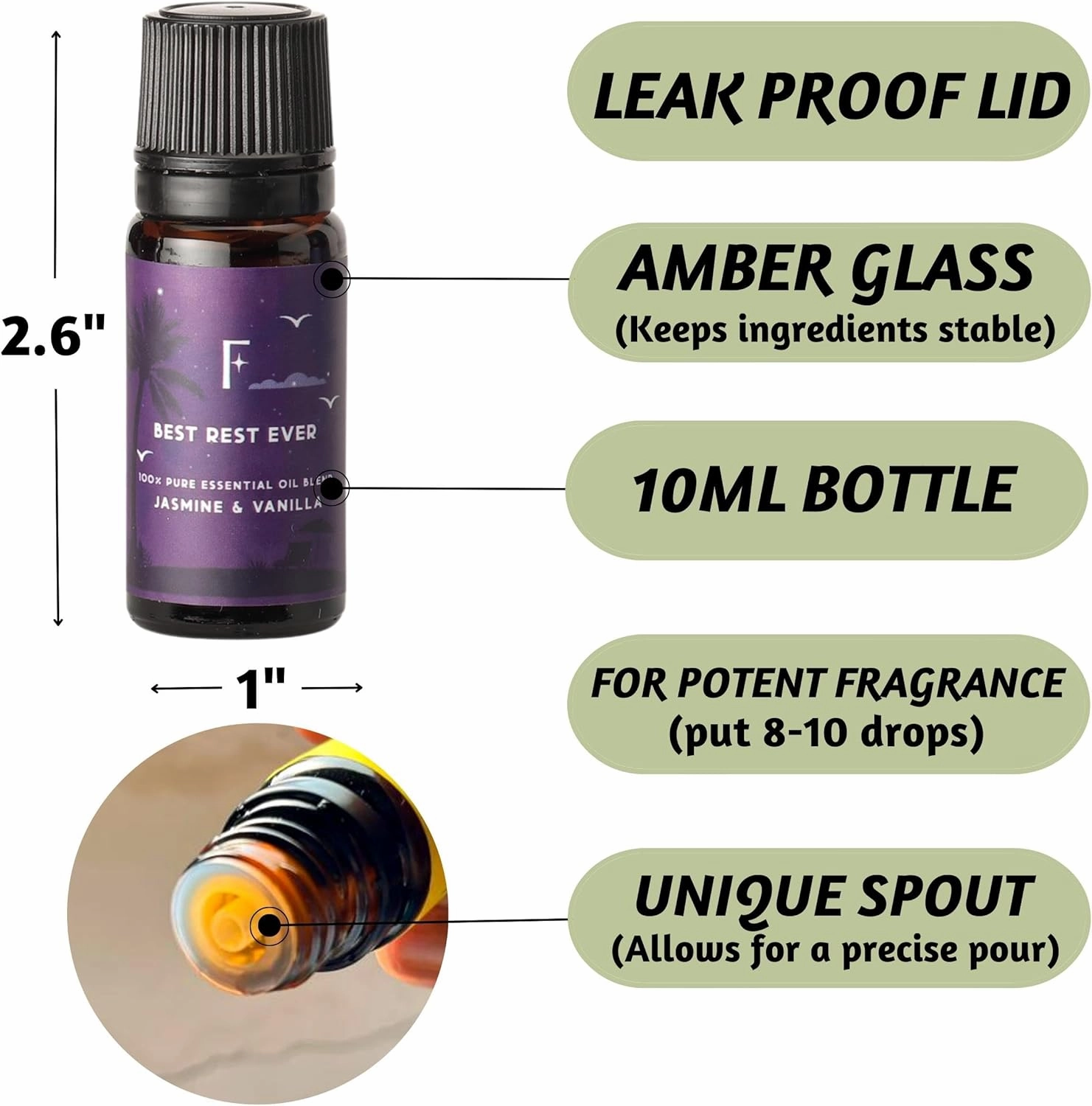 Folkulture Sleep Essential Oils Set | Set of 6 Pure Essential Oils for Diffusers for Home | Essential Oil Blend or Oil Diffuser Essential Oils | Lavender, Rosemary & Peppermint