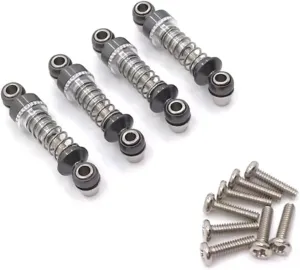 for Wltoys 1/28 284131 K969 K979 K989 K999 P929 P939 Metal Upgrade Adjustable Shock Absorber RC Car Spare Parts Parts and Accessories RC Car DIY Parts(Silver)
