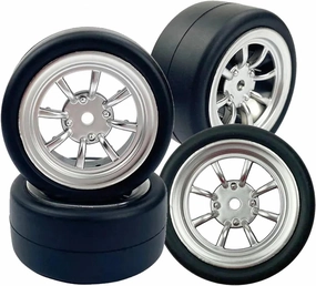 for WPL for D12 for D42 RC Car Spare Parts Accessories Children for Toys Upgrade Rubber Drift Tires Wheel Hubs Rubber Soft Tires RC Vehicle Wheels Tires