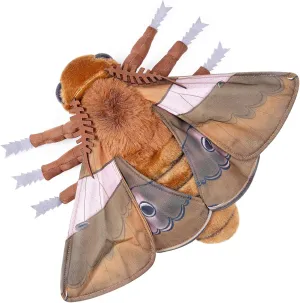 FRANKIEZHOU Simulation Ginkgo Moth Plush Animal - Brown 25 Inch,Ginkgo Moth Plush Toy, Soft Moth Stuffed Toy for Kids,Home Decor, Cuddle Toy