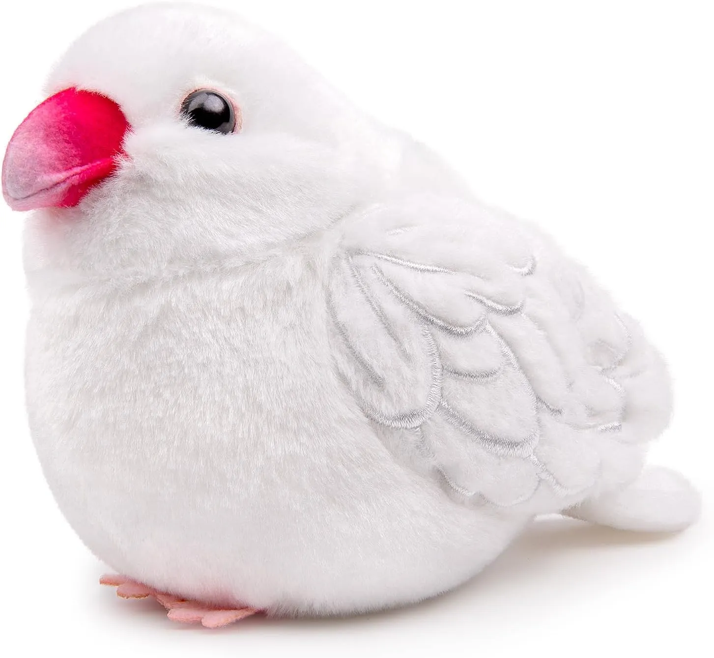 FRANKIEZHOU White Sparrow Plush Animal,Bird Plush Toy,Soft Gifts for Kids, Girls Toy- White 4.5 inches Tall