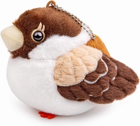 FRANKIEZHOU Simulation Sparrow Sister Stuffed Animal 4.33",Bird Plush Toy, Delicate,Easter Plush, Girl Toys, Children's Gifts, Home Decor