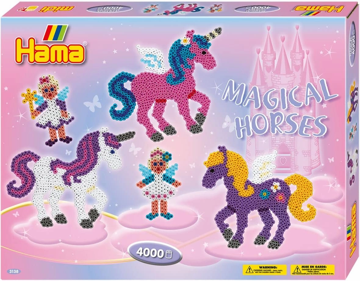 Fuse Beads, Magical Horses Large Activity Box, Multicolor Beads Set, Arts & Crafts Toys for Kids 5 