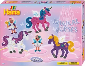 Fuse Beads, Magical Horses Large Activity Box, Multicolor Beads Set, Arts & Crafts Toys for Kids 5 