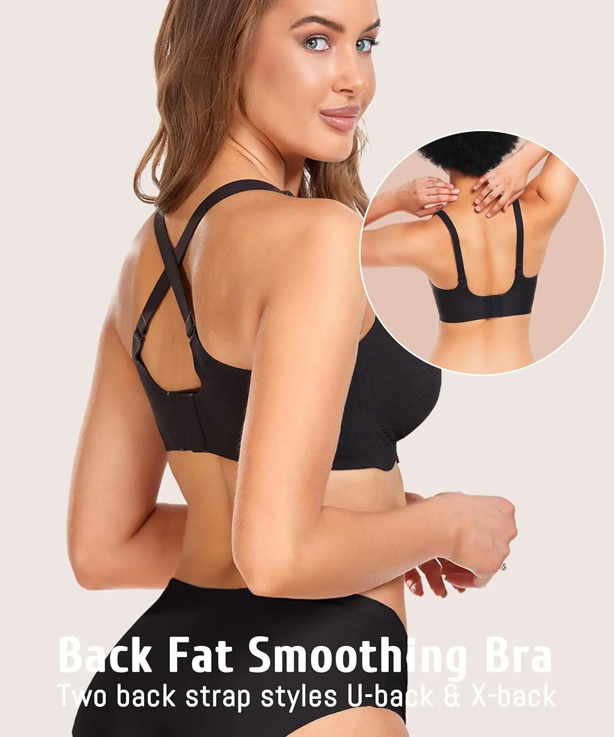 Gailife Scalloped Womens Bras No Underwire Wireless Seamless Bra Push Up Bralette Full Coverage Comfort Raceback Everyday Bra