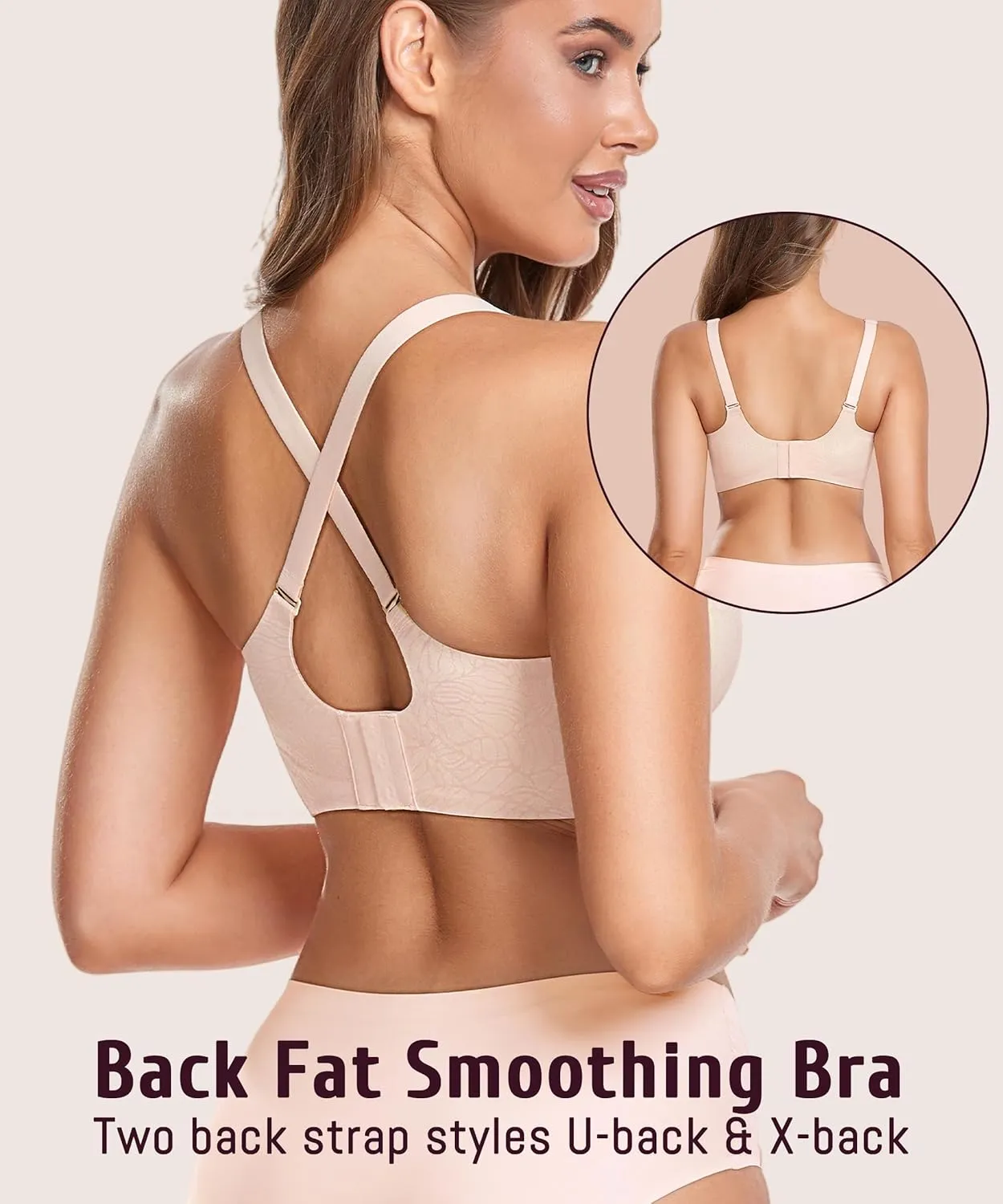Gailife Scalloped Womens Bras No Underwire Wireless Seamless Bra Push Up Bralette Full Coverage Comfort Raceback Everyday Bra