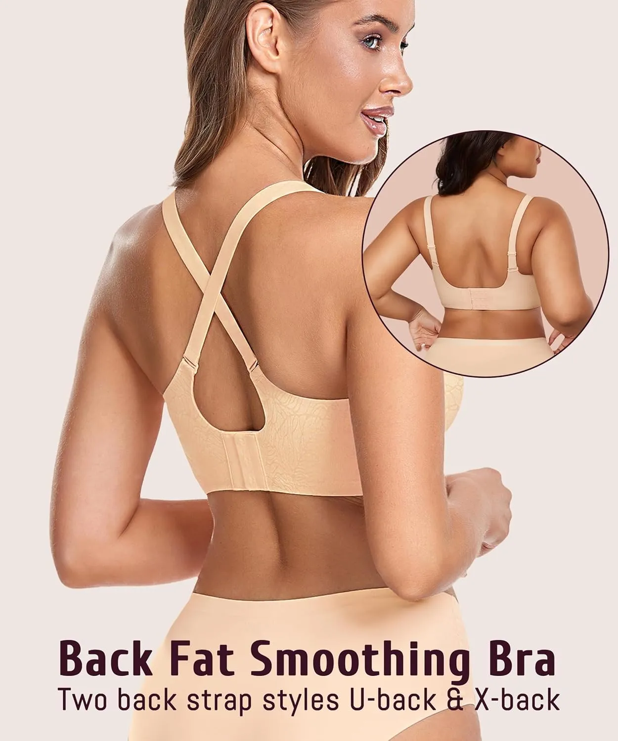Gailife Scalloped Womens Bras No Underwire Wireless Seamless Bra Push Up Bralette Full Coverage Comfort Raceback Everyday Bra