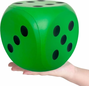 Giant 5.9 Inches Kawaii Foam Dice: A Fun-Filled, Educational Toy for Game Nights and Learning Sessions (Lucky Green)