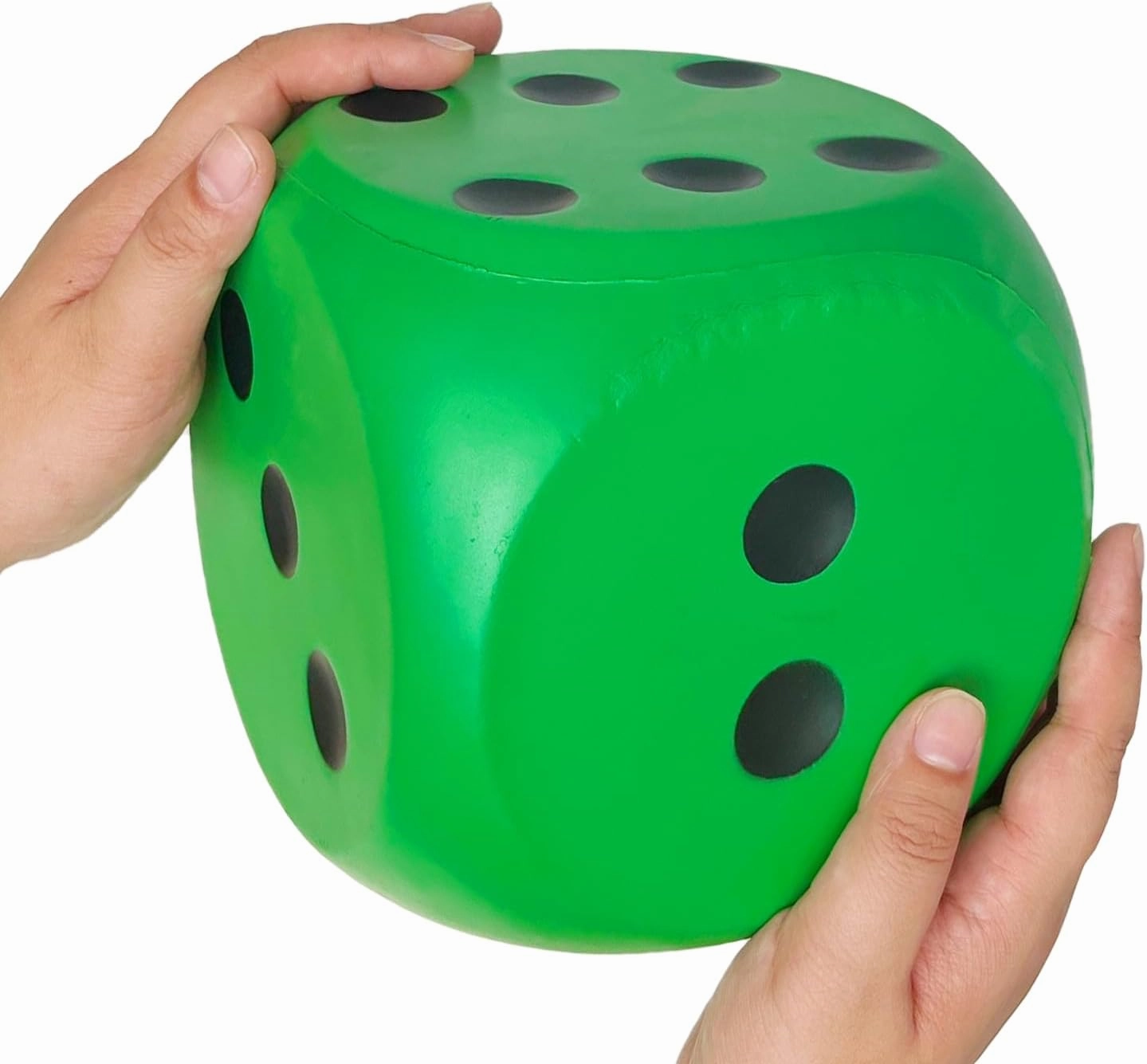 Giant 5.9 Inches Kawaii Foam Dice: A Fun-Filled, Educational Toy for Game Nights and Learning Sessions (Lucky Green)