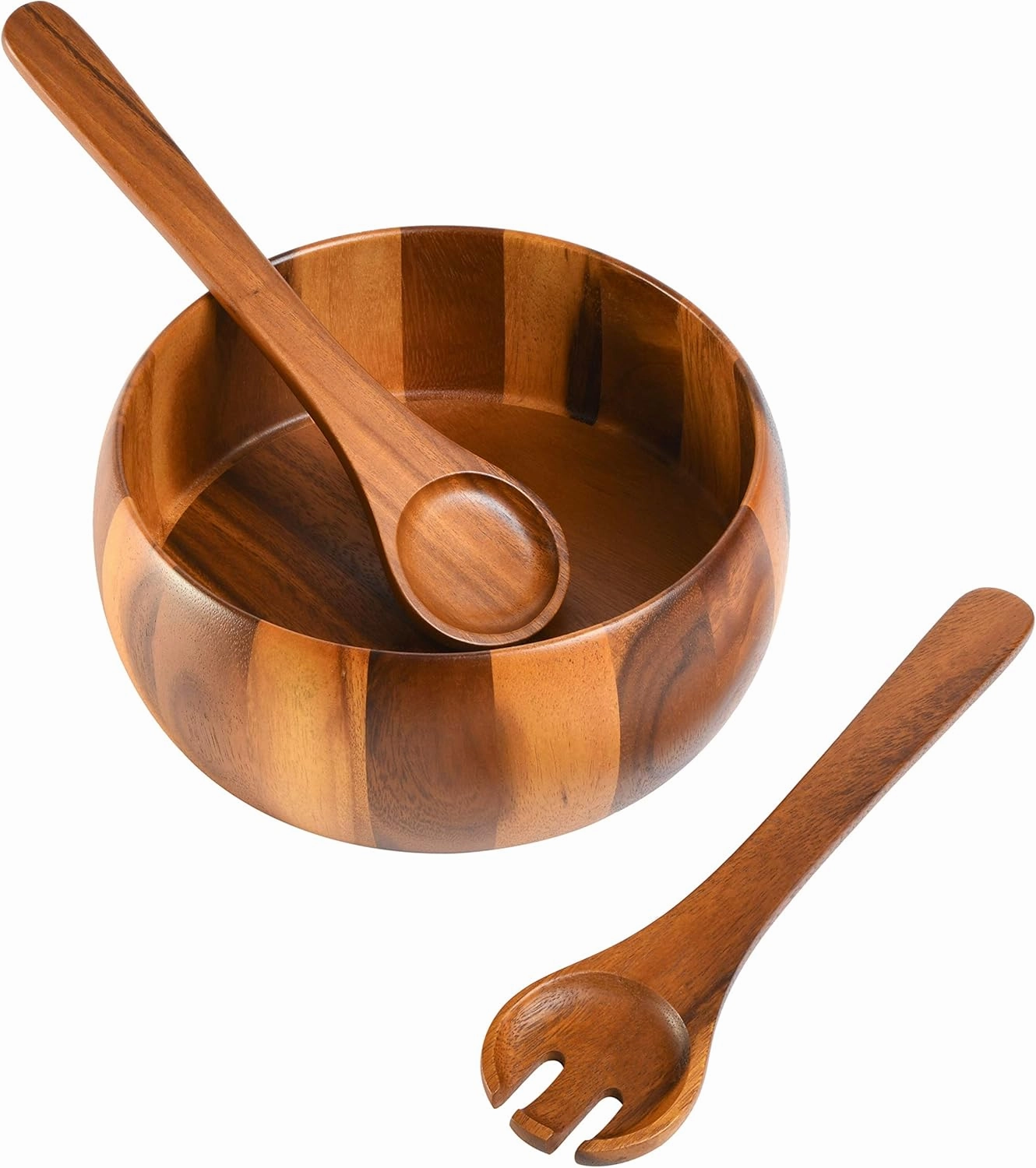 Gibson Home Laurel Acacia Wood Salad Bowl Set, 3 - Piece, Acacia Wood