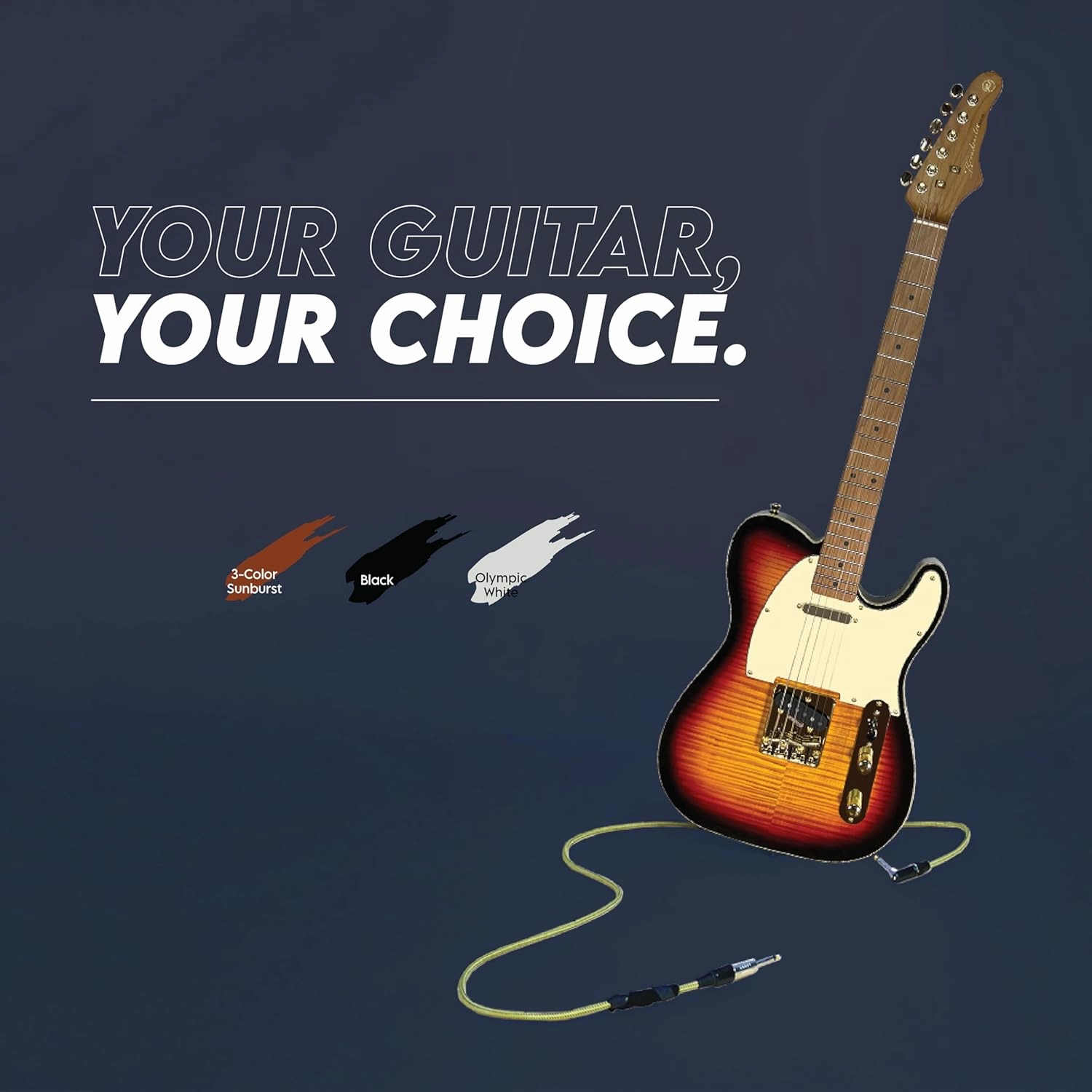 Gigline Broadcaster SE Plus Electric Guitar T-Style Adult Full Size, Alder, Stainless Steel Frets (Ball End), Bone Nut, Wilkinson Bridge, Roasted Maple Neck, Flame Maple Top, Sunburst