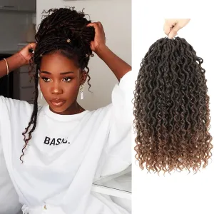 Goddess Locs Crochet Hair 12 Inch Goddess Faux Locs Crochet Hair for Black Women Prelooped 6 Packs Crochet Locs With Curly Ends T30