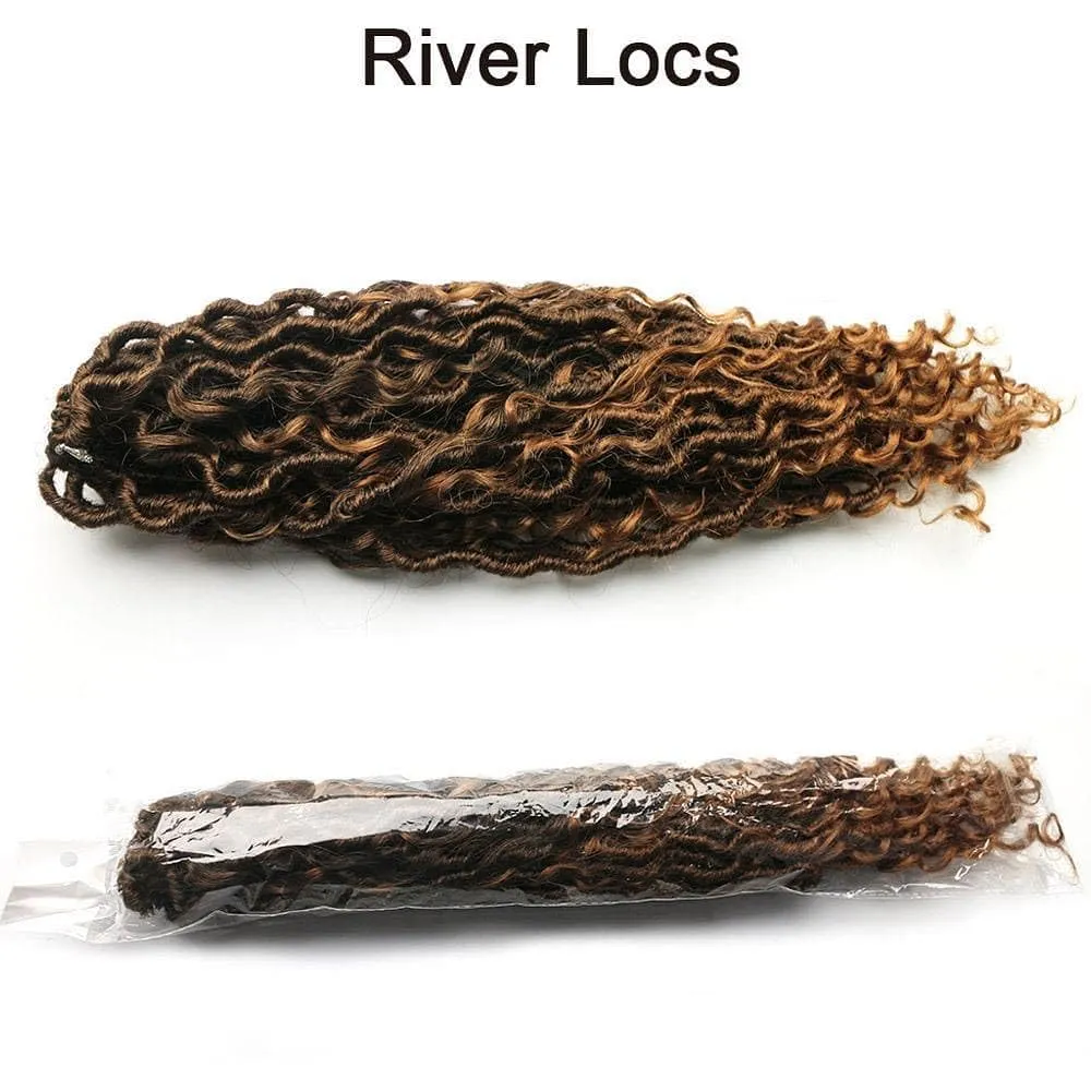 Goddess Locs Crochet Hair 14 Inch Faux Locs Crochet Hair for Black Women Pre Looped Long-lasting & Low-maintenance 6 Packs Brown Crochet Locs with Curly Ends for Full Head