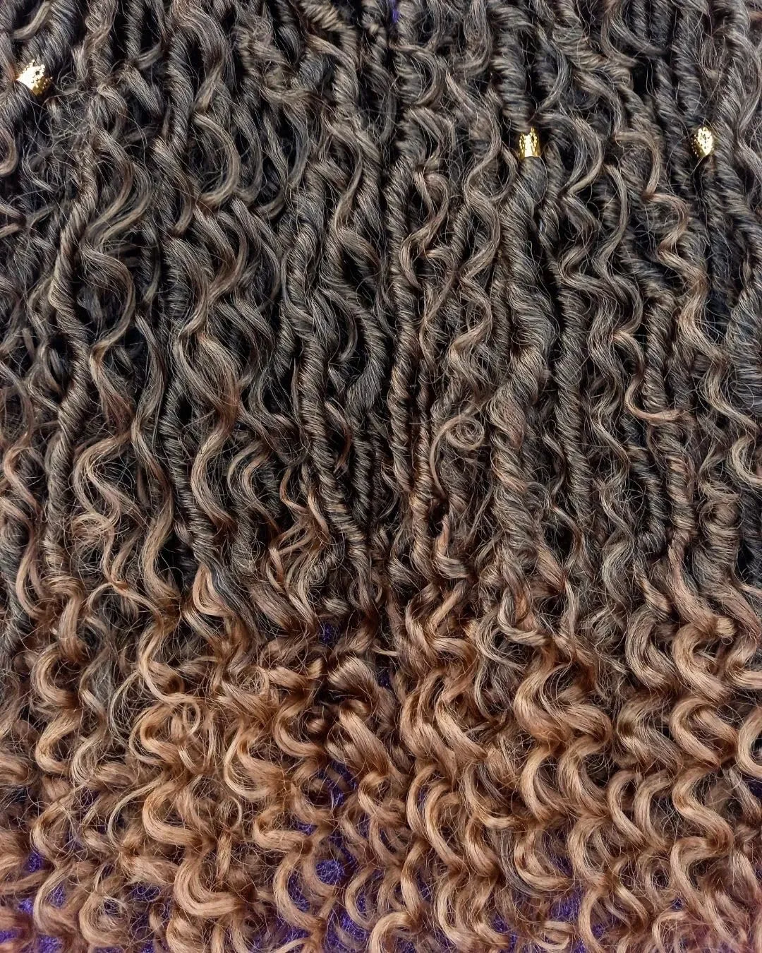 Goddess Locs Crochet Hair 14 Inch Faux Locs Crochet Hair for Black Women Pre Looped Long-lasting & Low-maintenance 6 Packs Brown Crochet Locs with Curly Ends for Full Head