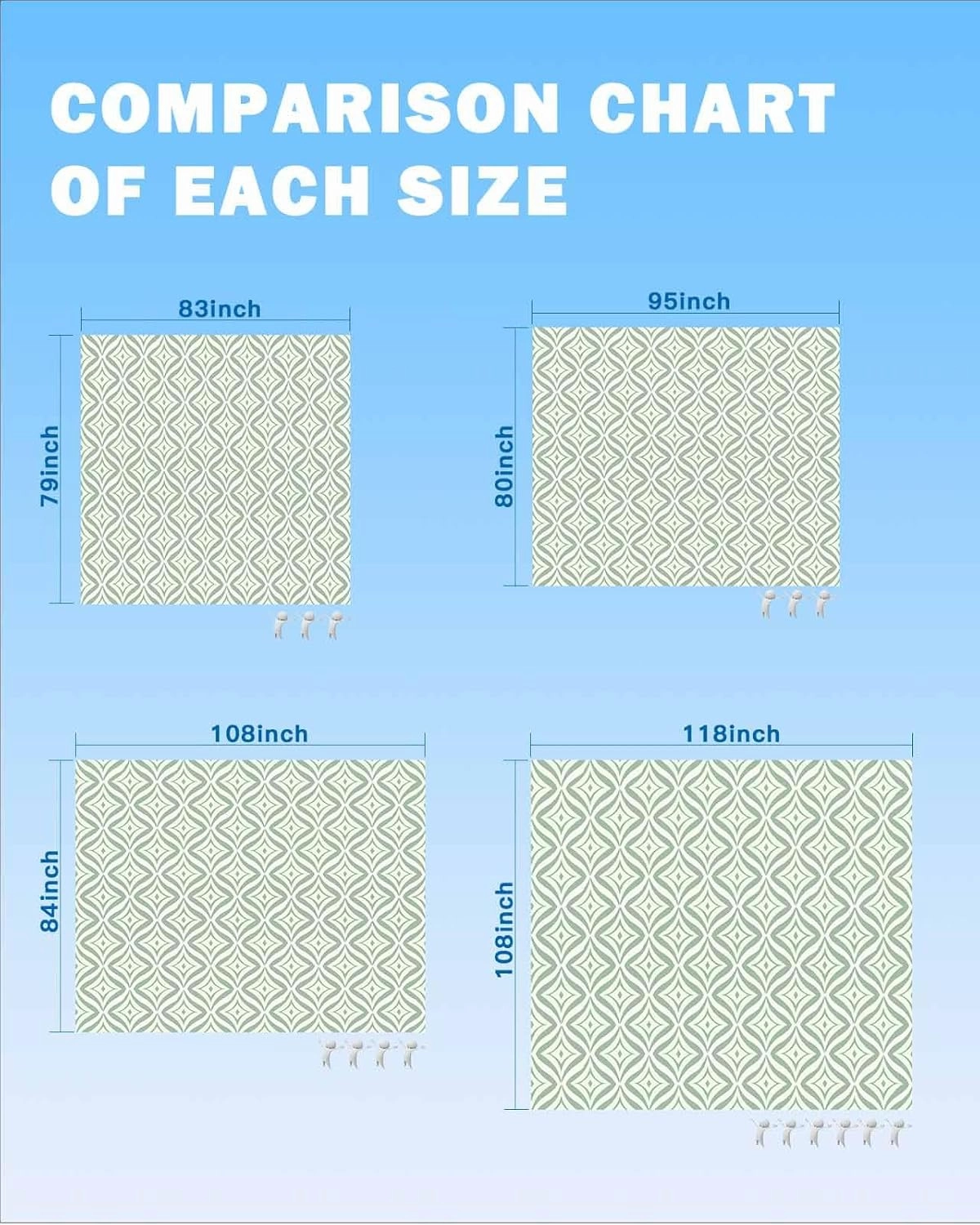 Green Floral Beach Blanket Large with Stakes Waterproof Sandproof Beach Mat with Corner Pockets for Outdoor Travel Camping Hiking Picnic Essentials,Spring Summer Modern Geometric Plant 95"x80"