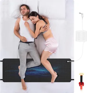 Grounding Mat for Bed – Improve Sleep, Boost Energy, Relieve Stress & Pain | Non-Slip PU Leather | Includes Grounding Cord & Tester | Indoor Use | King Size (27'' × 78'')