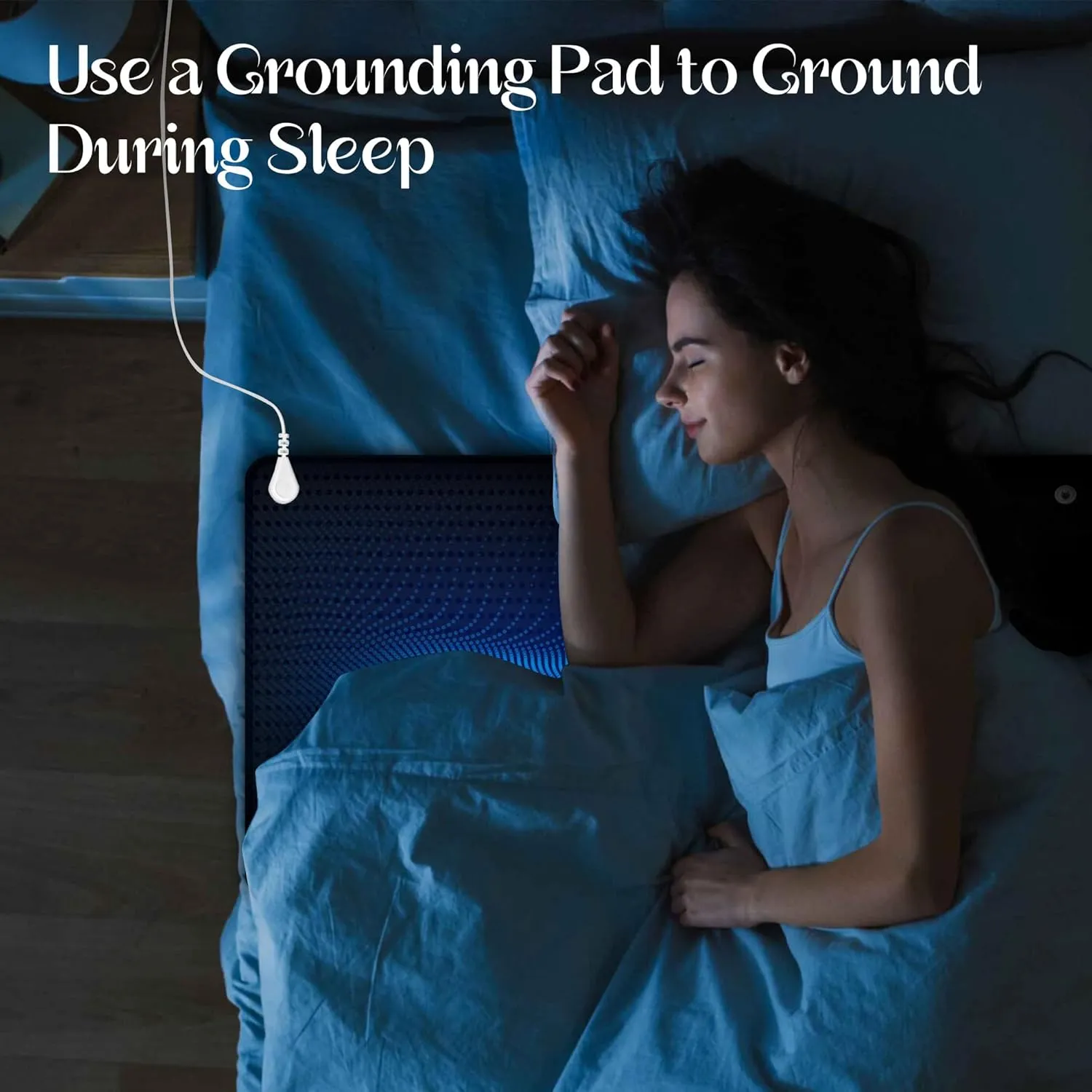 Grounding Mat with Leather, Enjoy The Grounding Effect Indoors, for Better Sleep, Pain and Stress Relief, Grounding Mat Set Comes with Grounding Cord, 27''×39''