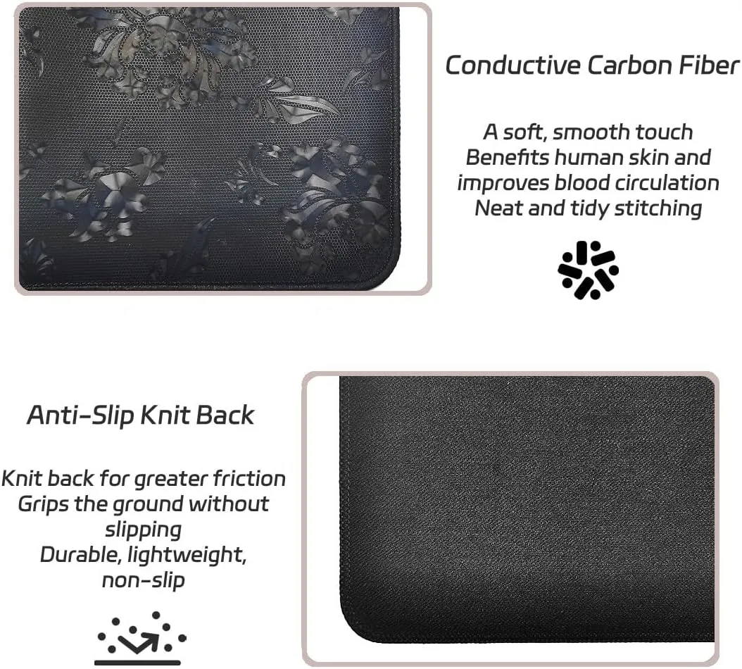 Grounding Mats Ground Pattern Yoga Mat 23.6x35.4 In Earth Foot Mats, Grounding Mats for Sleeping,Dogs,Work,Grounding Therapy Mat