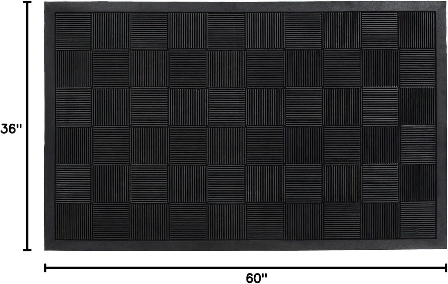 Guardian Floor Protection PARQUET3X5 Parquet Wiper Scraper Outdoor Floor Mat, Rubber, 3' x 5', Black, 3' Length, 5' Width