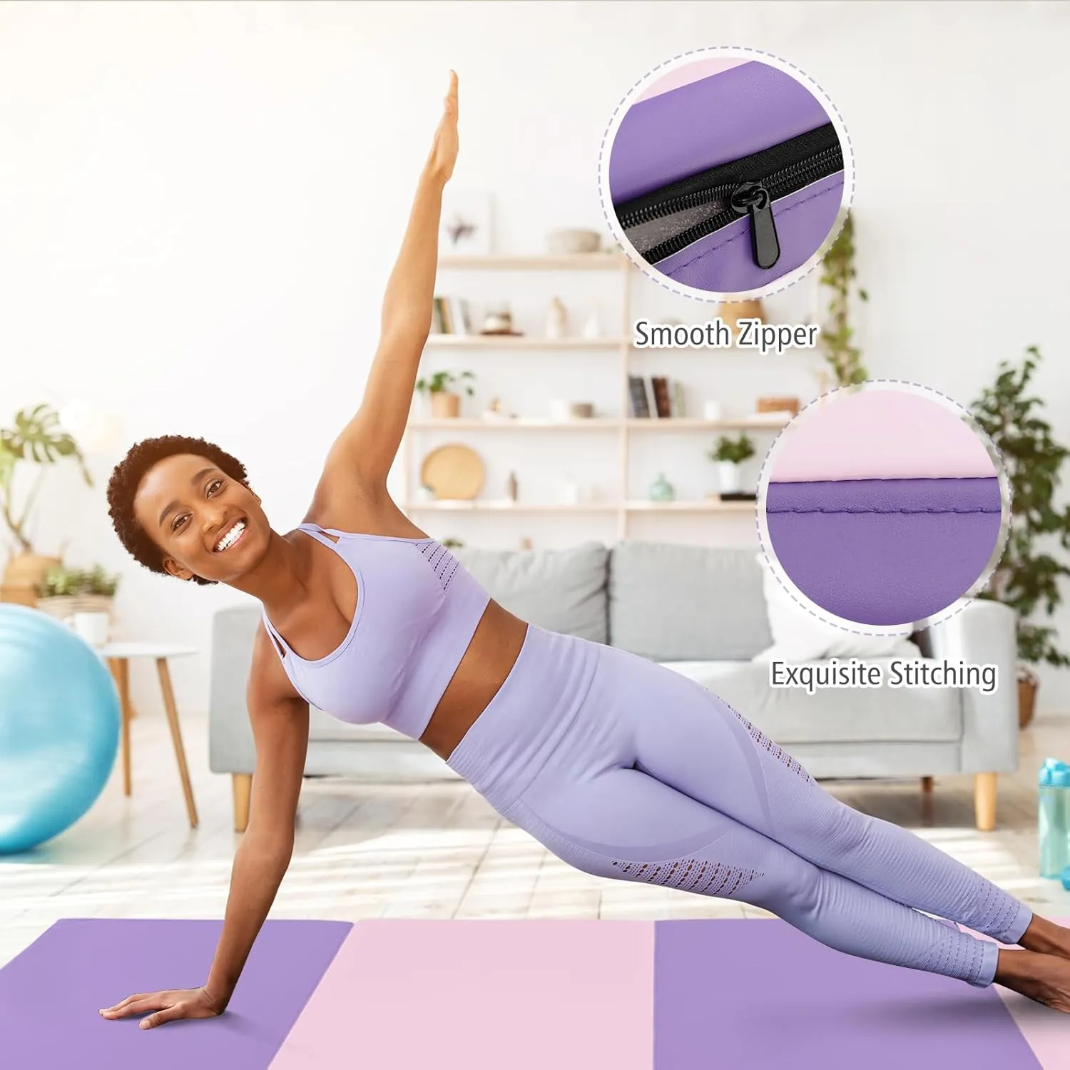 GYMAX Gymnastics Mat, 4 FT x 8 FT x 2 Inches Folding Exercise Mat w/Carry Handles & Sturdy Stitching Waterproof Cover, Tumbling Mat for Yoga Stretching Martial Arts Home Gym