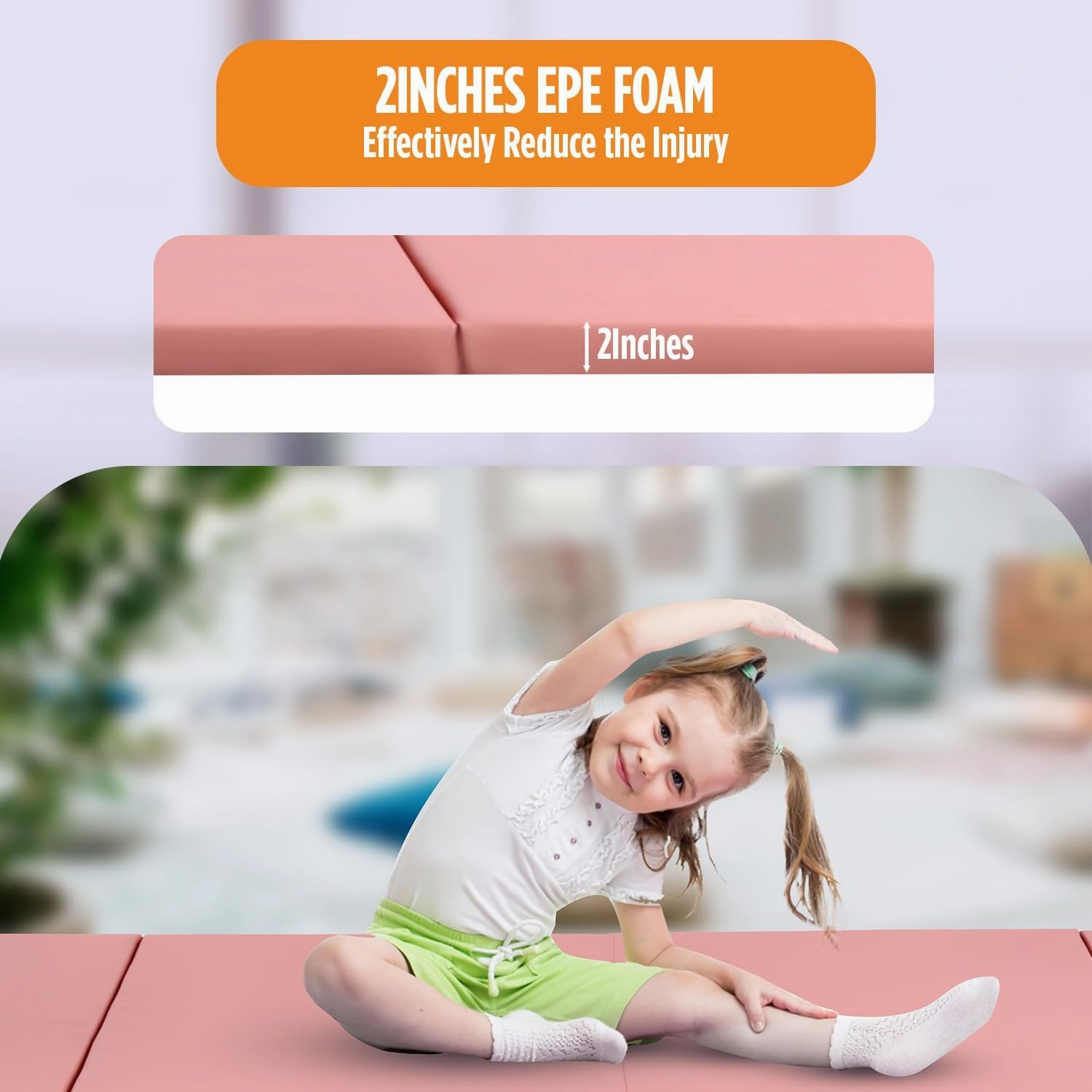 Gymnastics Mats Foldable Tumbling Mats Portable Gymnastics Exercise Mat Thick Gymnastics Tumbling Mats Pad Home Exercise Panel Mat With Carrying Handles