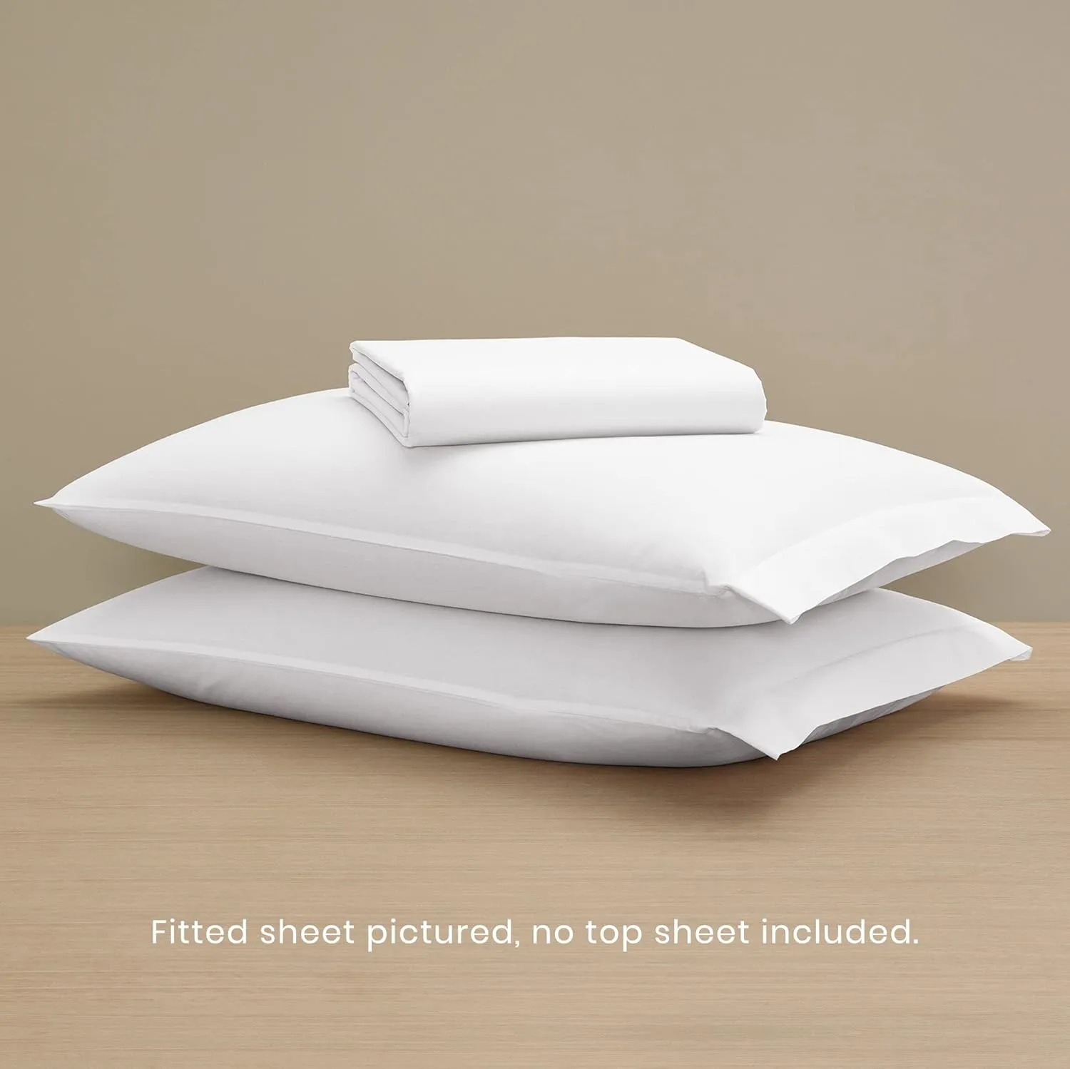 H by Frette Percale Simple Sheet Set (Queen) - Luxury All-White Bedding Sheet Set/Includes Pillowcases and a Fitted Sheet