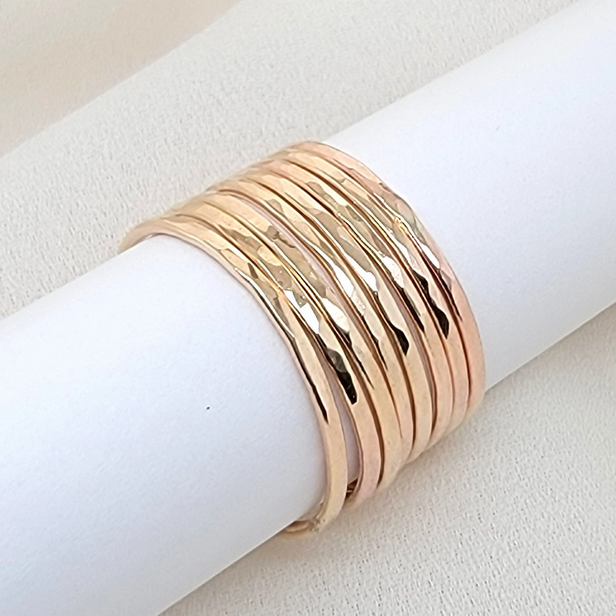 Hammered Stacking Rings - CG474R.