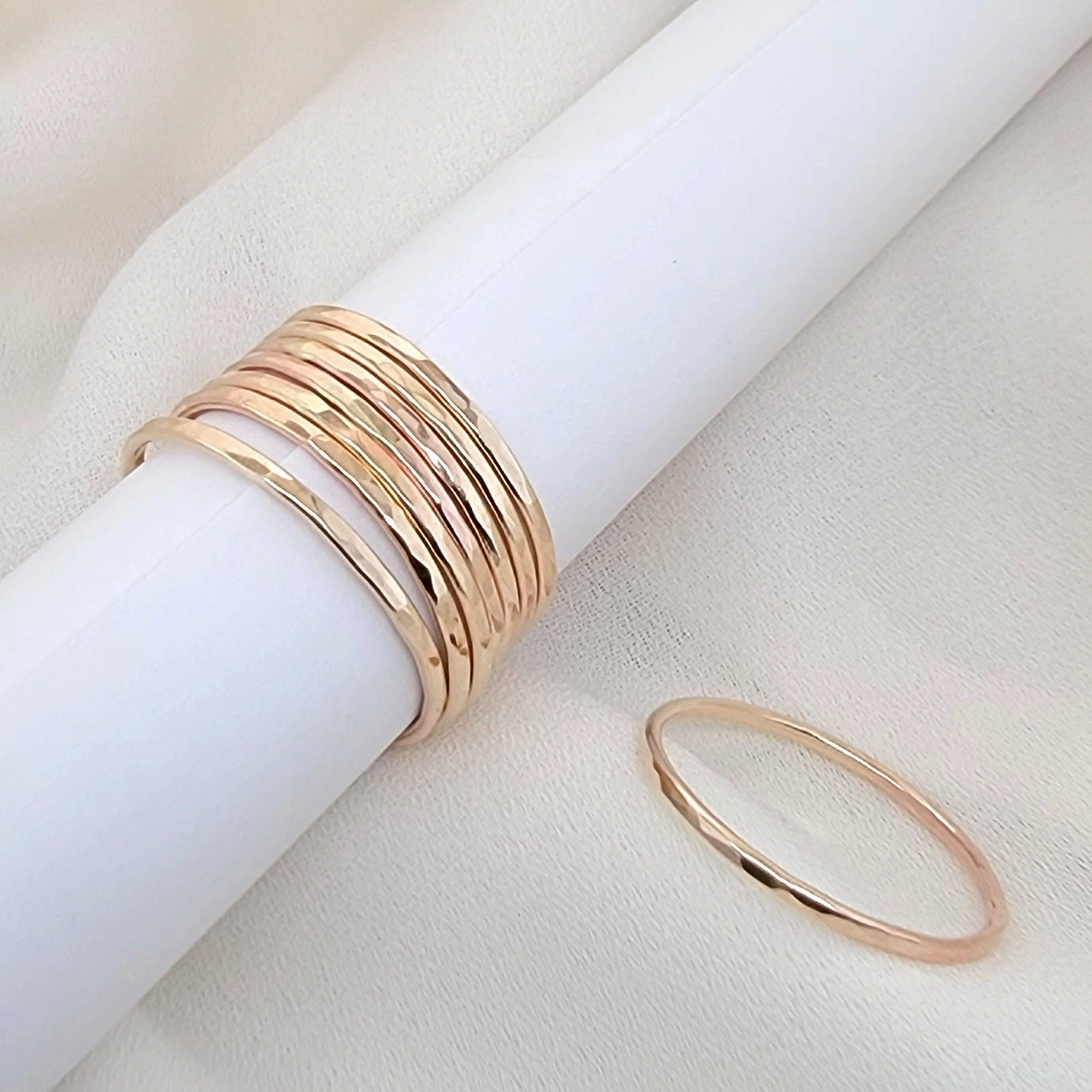 Hammered Stacking Rings - CG474R.