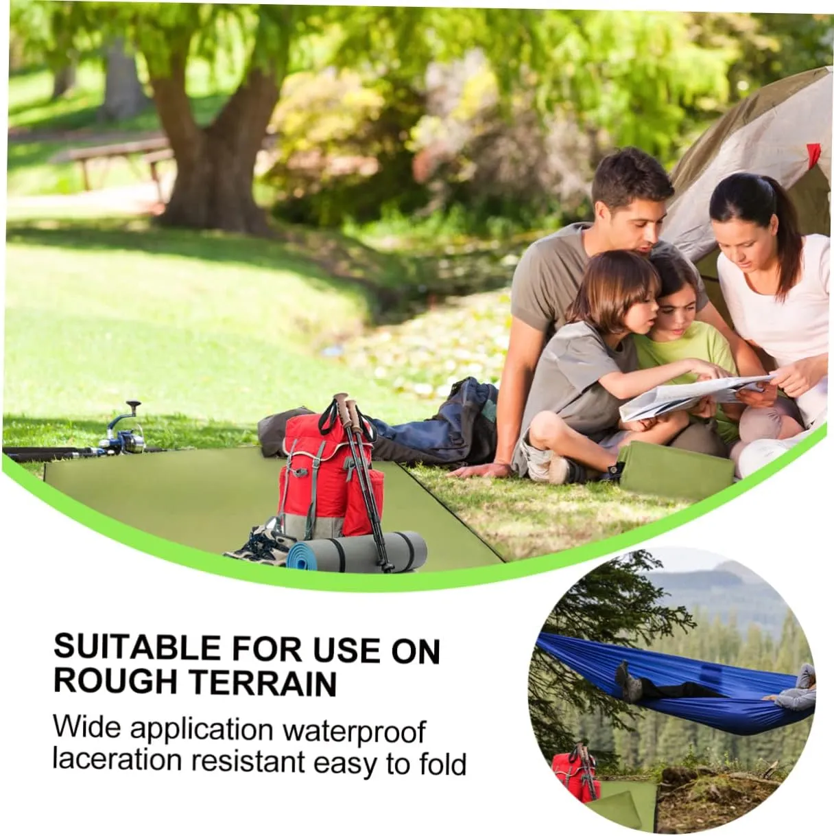 HANABASS Multi-Functional Oxford Cloth Mat Camping Tent Outdoor Blanket Waterproof Sandproof Picnic Mats Hiking Beach