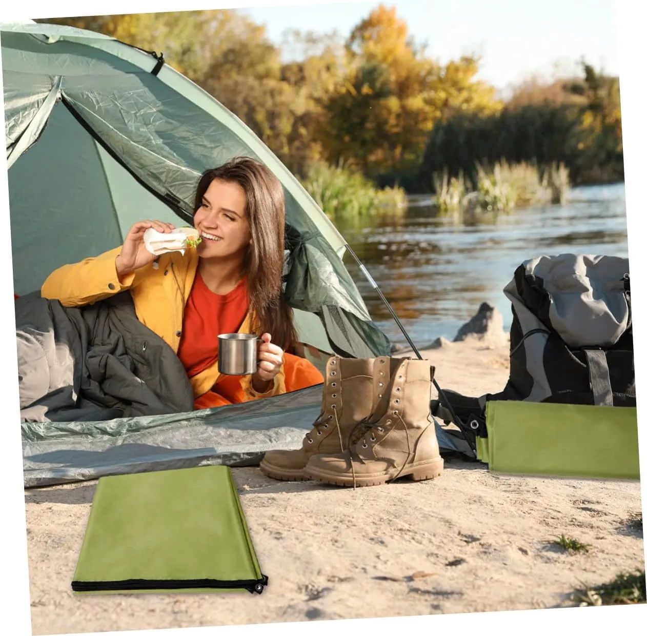 HANABASS Multi-Functional Oxford Cloth Mat Camping Tent Outdoor Blanket Waterproof Sandproof Picnic Mats Hiking Beach
