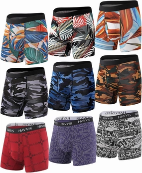 HAVVIS Men's Performance Underwear Boxer Briefs Soft Comfortable Bamboo Viscose Underwear for Men Multipack