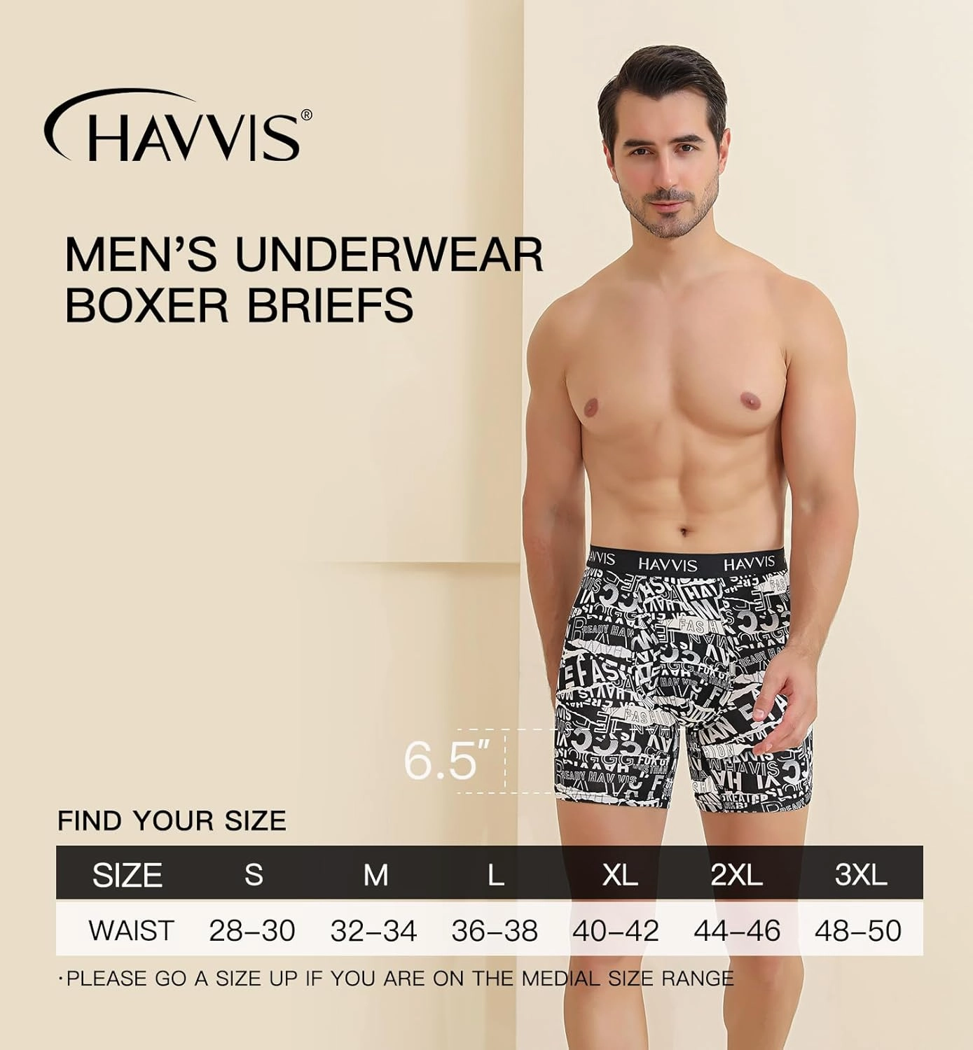 HAVVIS Men's Performance Underwear Boxer Briefs Soft Comfortable Bamboo Viscose Underwear for Men Multipack