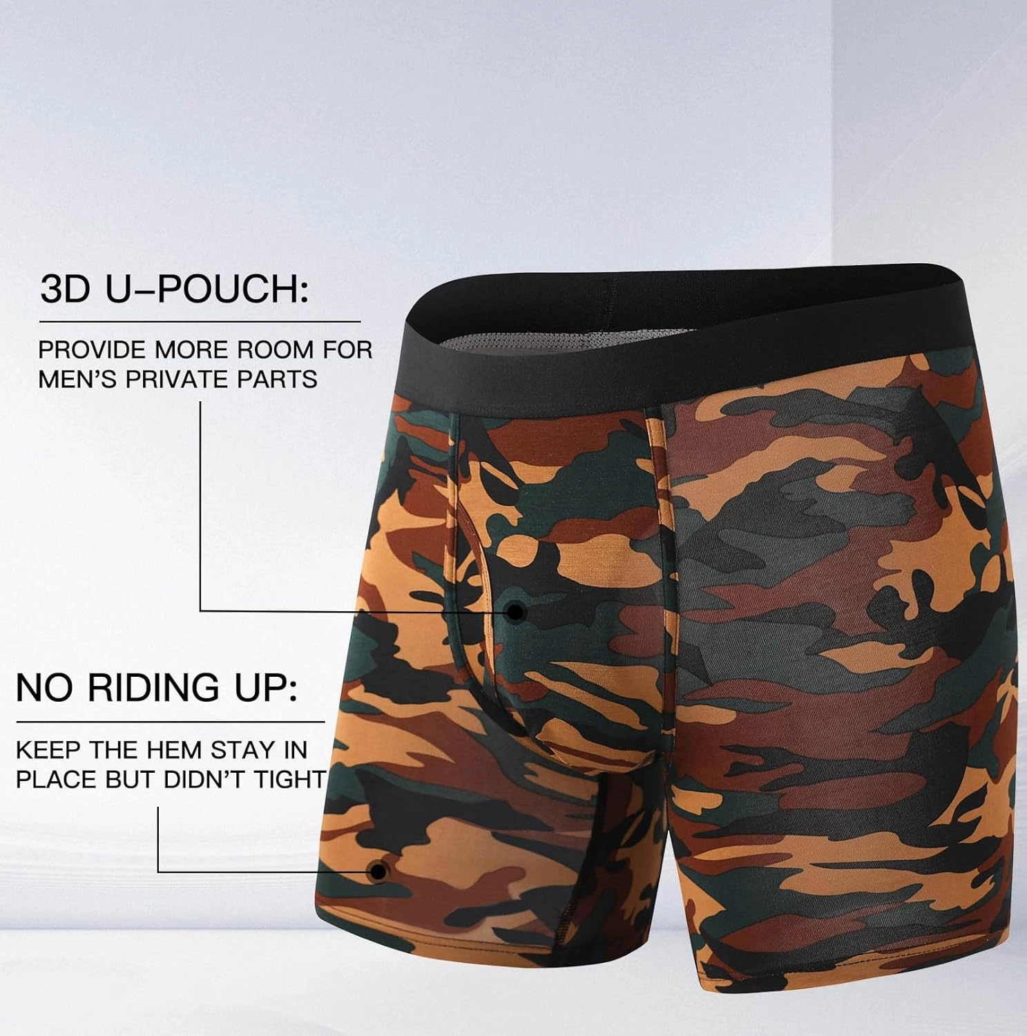 HAVVIS Men's Performance Underwear Boxer Briefs Soft Comfortable Bamboo Viscose Underwear for Men Multipack