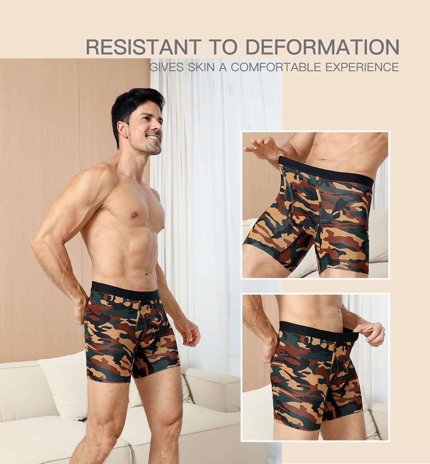 HAVVIS Men's Performance Underwear Boxer Briefs Soft Comfortable Bamboo Viscose Underwear for Men Multipack