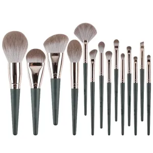 HAYNAH Marycan 14pcs Makeup Brushes Set Foundation Blush Natural Soft Eyeshadow Professional Cosmetic Brush (Color : Green)