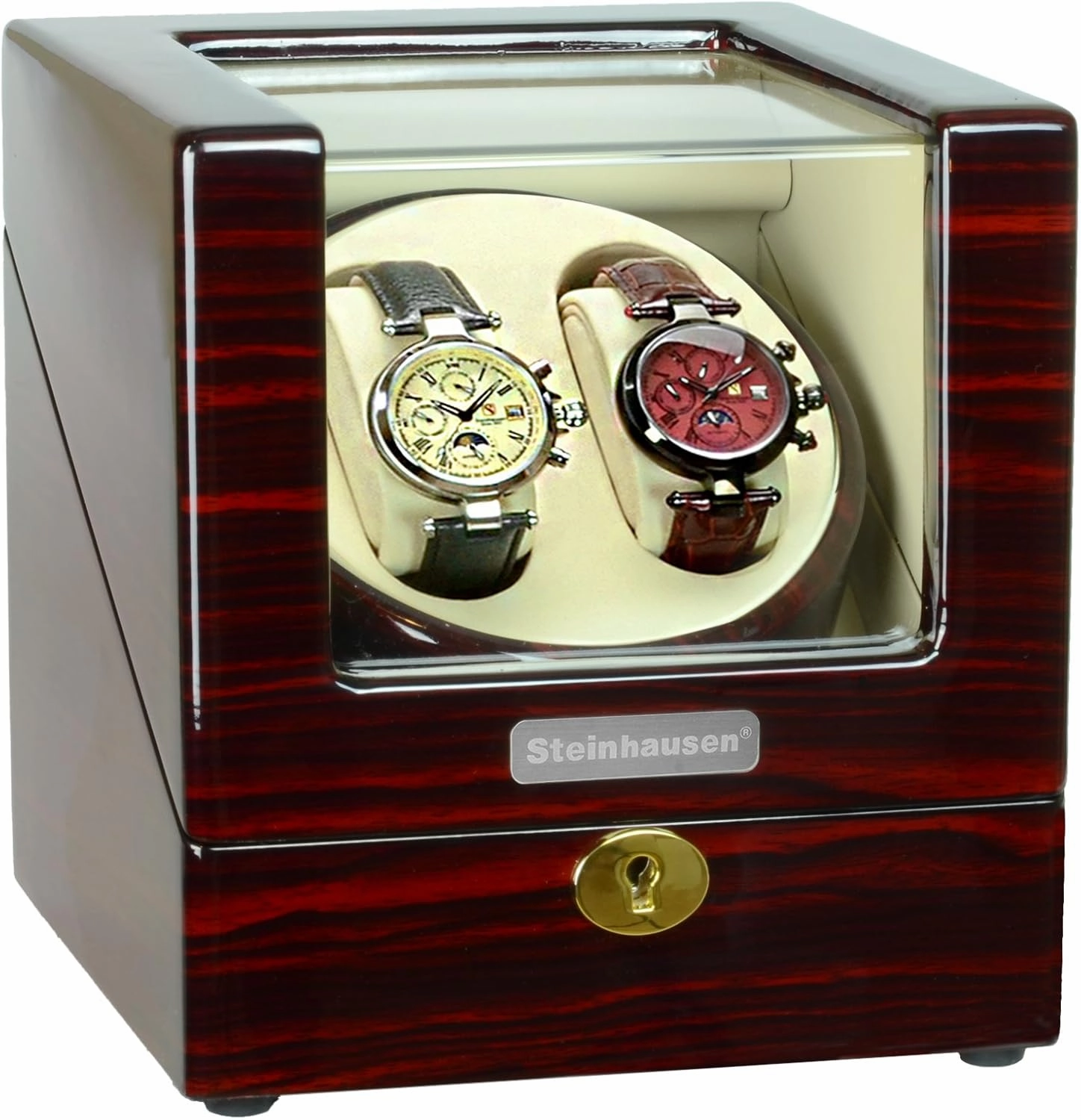Heritage Double Watch Winder with Ultra Quiet Motor and Multiple Modes