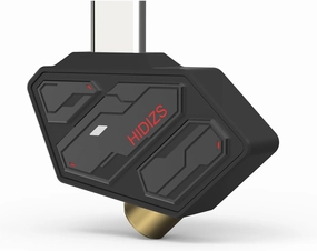 Hidizs SD2 DAC Dongle AMP, Type C Adapter to 3.5mm Female Headphone Jack, Support PCM/DSD, HD Mic, with Type-C to USB-A Adapter Cable, Black