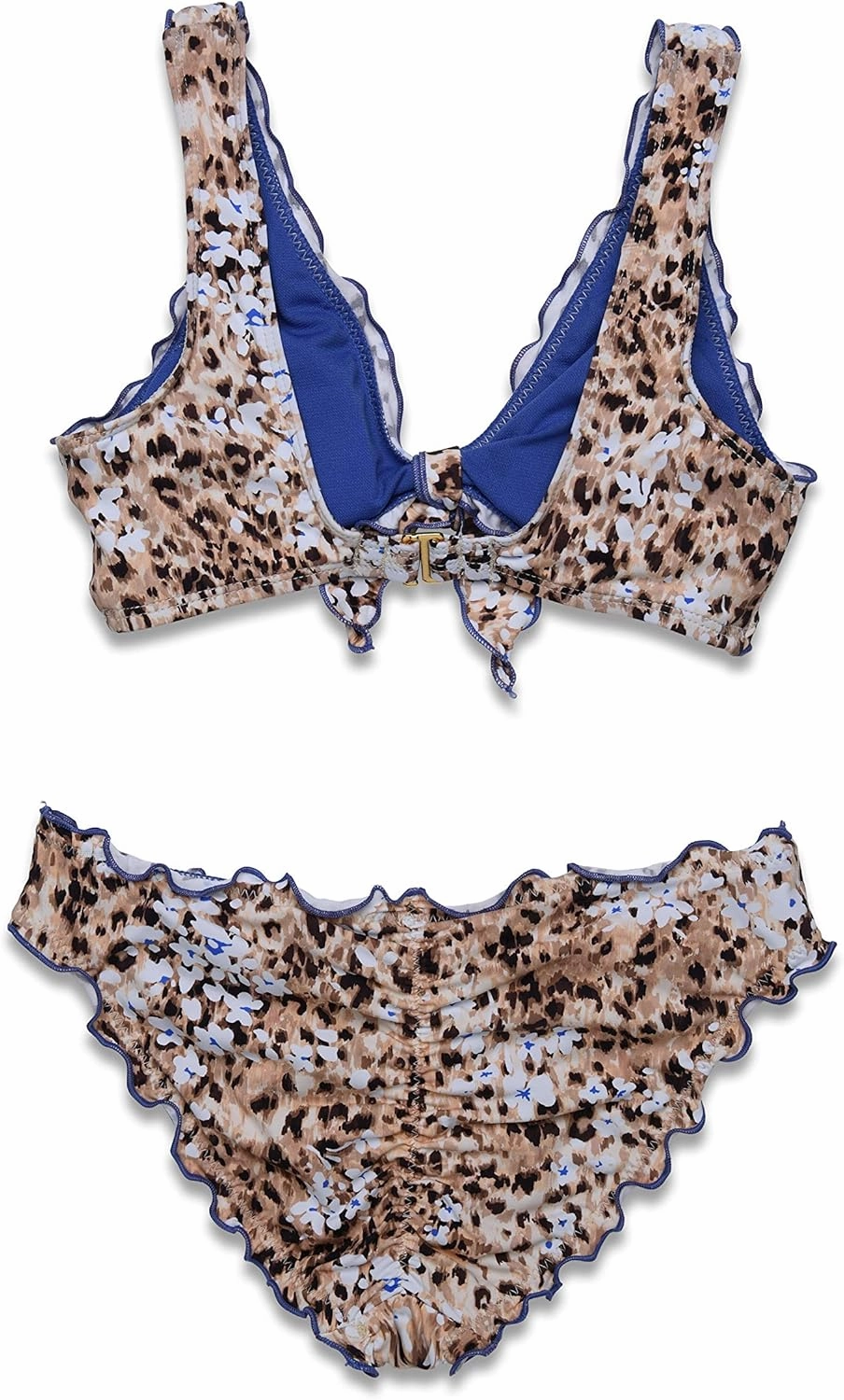 Hobie Girls' Big Bralette Top and Hipster Bikini Bottom Swimsuit Set