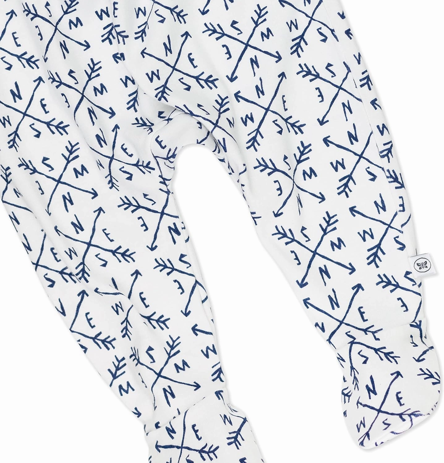 HonestBaby 3-Pack Footed Pants Roomy Fit Pull on Bottoms 100% Organic Cotton for Infant Baby Boys, Girls, Unisex